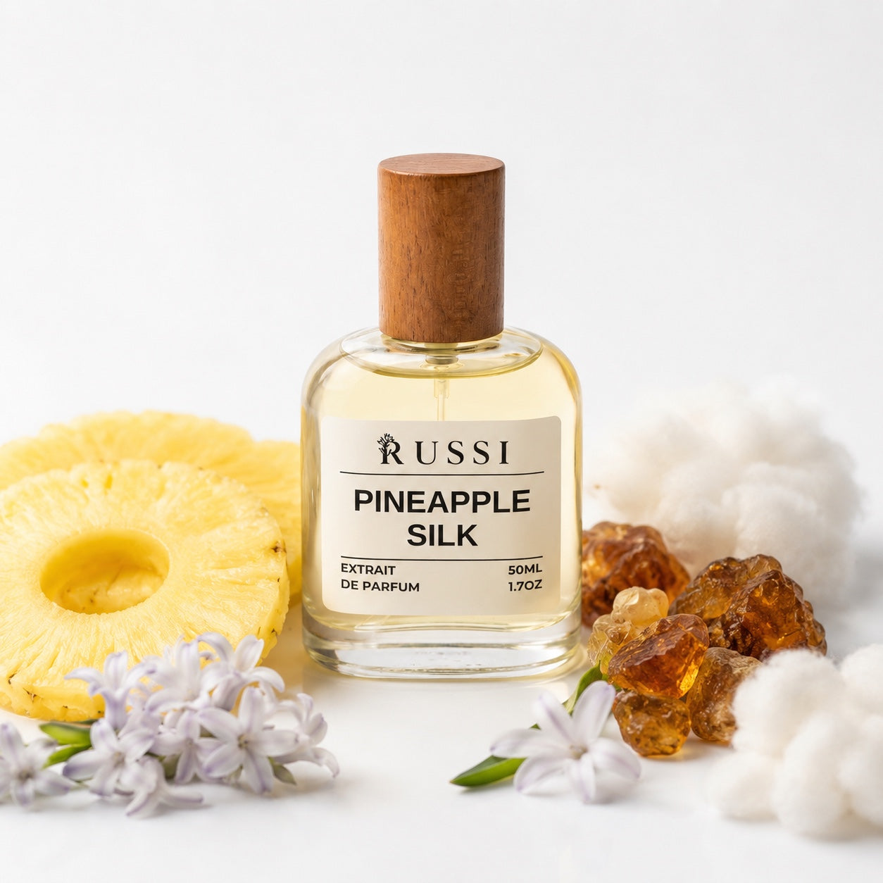 RUSSI PINEAPPLE SILK 50 ml perfume with pineapple, hyacinth, musk and amber
