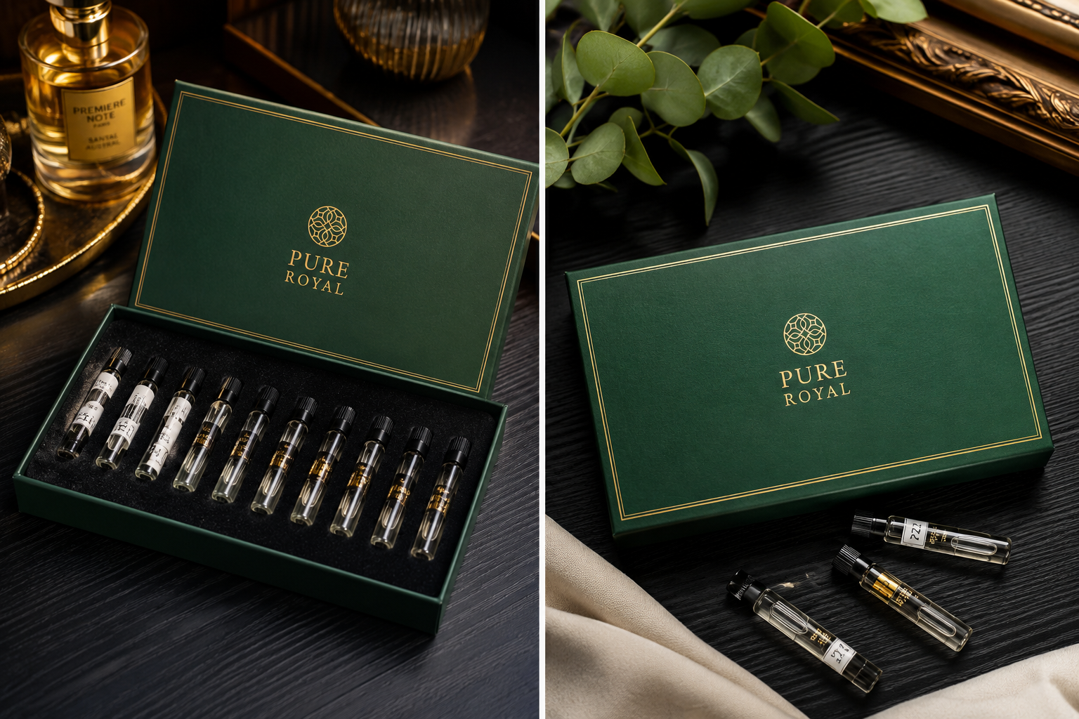 PARFUMADA Premium Sample Set luxury perfume box with 10 fragrance samples