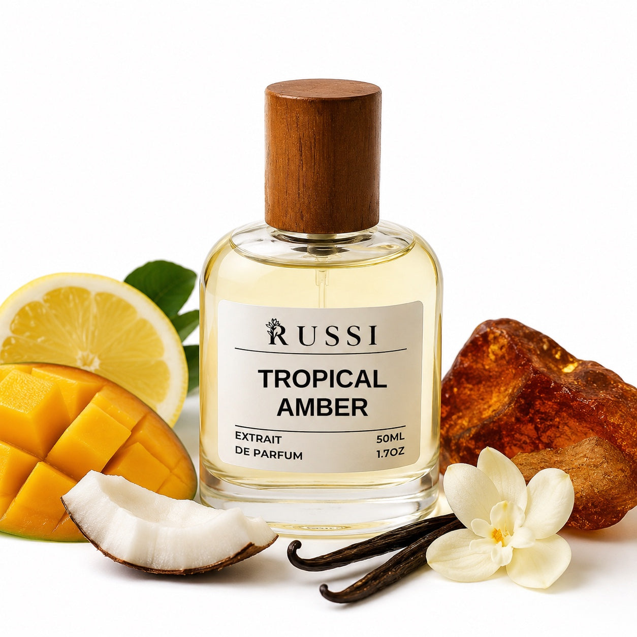 TROPICAL AMBER Extrait de Parfum 50 ml – mango, coconut milk, amber and vanilla